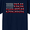 thumbnail image 2 of Beer Pong Flag Crew Neck Short Sleeve Navy Men's T-shirt, 2 of 7