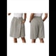 thumbnail image 3 of Pantalones Cortos de para Mujer, Bermudas Informales, Largos, de Cintura Alta, Cómodos y de Verano con Bolsillos Gris M, 3 of 8
