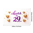 thumbnail image 5 of LUUFILx Cheers to 29 Years Banner Background Heart Backdrop Party Decoration Celebration Supplies Birthday Wedding Anniversary Valentine's Day Event, 5 of 7