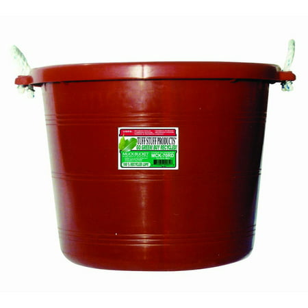 Tuff Stuff Products MCK70RD 70 Quart Weather Resistant Plastic Muck Bucket,
