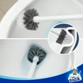 thumbnail image 4 of MR.SIGA Premium Toilet Bowl Brush and Holder for Bathroom Cleaning, White, 1 Pack, 4 of 11