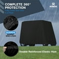 thumbnail image 4 of NEH Golf Cart Covers 4 Passenger, 2+2 Seater Waterproof Cover, 79" Long Roof, Black, Compatible with EZGO TXT/RXV, Club Car DS/Precedent, Evolution, ICON, Yamaha Golf Cart Cover, 4 of 7