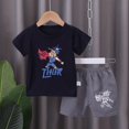 thumbnail image 1 of Spiderman Iron Man Baby Boys Ropa Traje de manga corta Camisetas Pantalones cortos Pantalones Superhéroe Capitán América Verano Ropa para niños Sets100 (2T) Gao Jinjia LED, 1 of 2