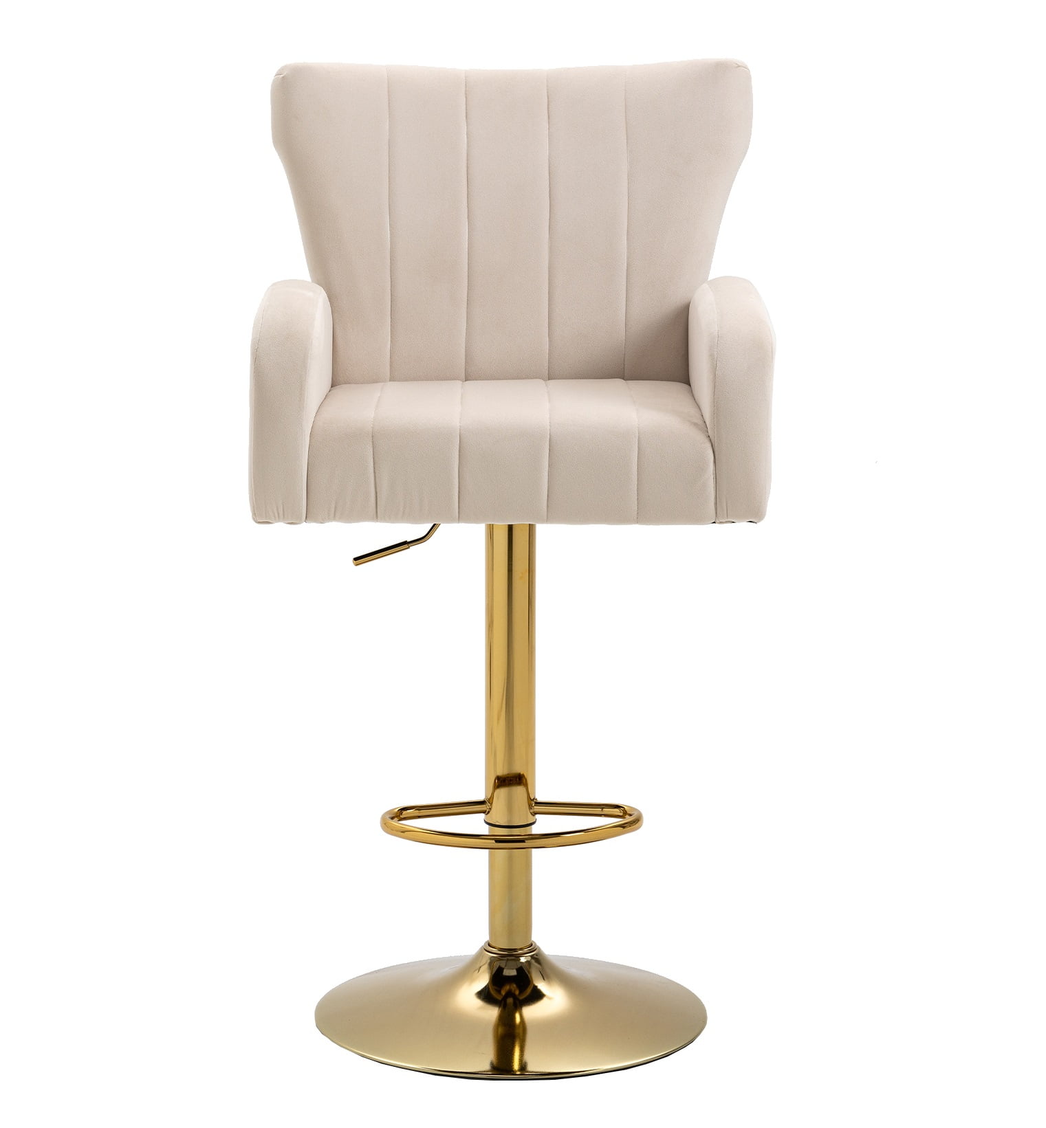 Kitchen High Bar Chairs Polyester Velvet Bar Stool Chair Set of 1