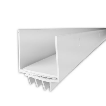 M-D Building Products 19102 36 in. White Vinyl Adjustable U-Shape Screw-on Under Door Seal