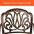 thumbnail image 5 of Magic Union 2 Piece Outdoor Bistro Swivel Dining Chair for Patio Garden with Khaki Cushion, 5 of 6