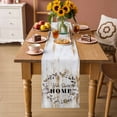 thumbnail image 2 of Home Sweet Table Runner - 70 Inch Long Wreath Botanical Farmhouse Plants Gradient Brown Cotton and Linen Blended Dress Scarves Farmhouse Table Runner for Kitchen Dining, Coffee Table, 13" x 70", 2 of 8