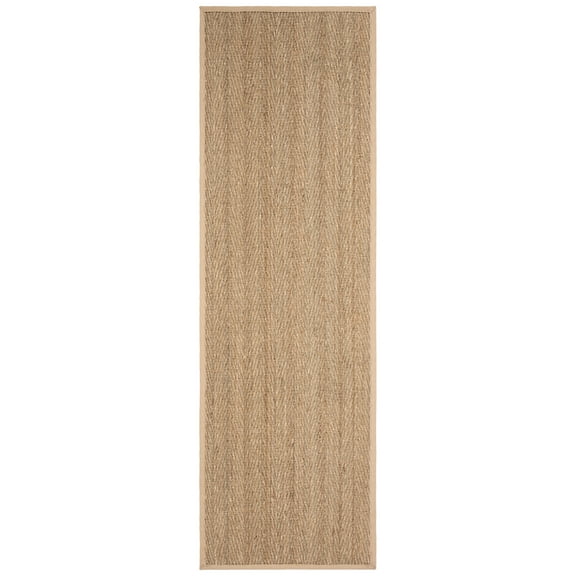 SAFAVIEH Natural Fiber Maisy Solid Runner Rug, Natural/Beige, 2'6" x 6'