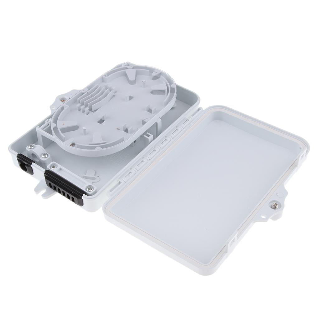 ABS 4 Port SC/FC Fiber Splice Tray Fiber Optic Terminal Box Case White 