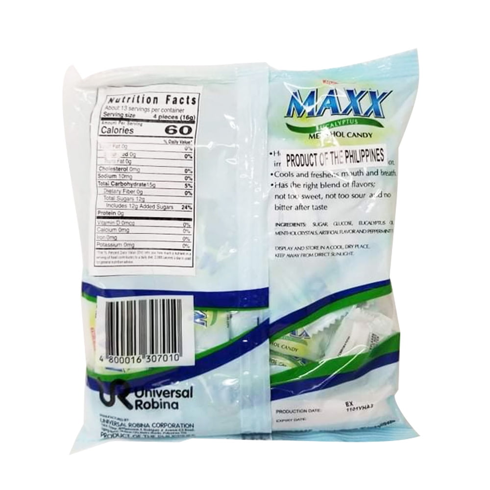 Jack & Jill Maxx Eucalyptus Menthol Candy 200g per bag, E-AL PREMIUM MAXX EUCALYPTUS