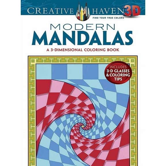 Adult Coloring Books: Mandalas Modern Mandalas: A 3-Dimensional Coloring Book, (Paperback)