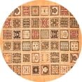 thumbnail image 1 of Ahgly Company Indoor Round Abstract Orange Modern Area Rugs, 7' Round, 1 of 4