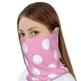 thumbnail image 4 of KLL Pink And White Polka Dot Pirnt Wicking Running Beanie Head Wrap Cycling Bandana for Men Women, 4 of 8