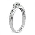 thumbnail image 6 of 10k White Gold 3 Stone Solitaire Lab Grown Diamond Teardrop Engagement Ring 3/4 Ct., 6 of 8