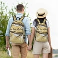 thumbnail image 4 of Disketp We Live for Adventure Mochila de Lona Estampada, Mochila Escolar de Viaje Ligera para Estudiantes y Portátil-Small, 4 of 5