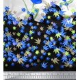 thumbnail image 3 of oneOone Viscose Chiffon Fabric Artistic Flower Panel Print Fabric BTY 42 Inch Wide, 3 of 3