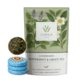 thumbnail image 2 of Compressed Peppermint & Green Tea Coins - Premium Mint-Infused Chinese Green Tea | Fresh, Smooth Flavor | 20 Individually Wrapped Pressed Mini Tea Coin Cakes, 2 of 6