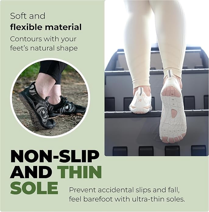 HF Active Barefoot Shoes - Wide Toe Box, Breathable, Flexible, Pain Relief Footwear for Active Lifestyle (Unisex)