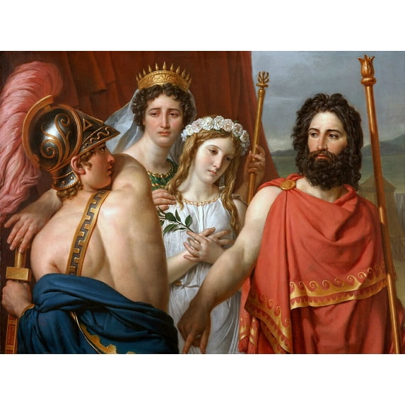 Jacques-Louis David - The Anger of Achilles - CANVAS or PRINT WALL ART