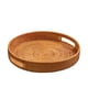 thumbnail image 5 of Cesta de frutas de paja tejida de ratán, bandeja de frutas, bandeja de té, caja de almacenamiento con asa redonda para picnic, 5 of 5