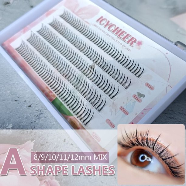Pestañas individuales, mezcla de pestañas inferiores, forma de cola de pez, pestañas postizas, extensión de hadas, preventilador, volumen ruso, cilios naturales suaves Tan Jianjun unisex