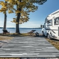 thumbnail image 5 of KUETH 6' x 9' Reversible Outdoor Rug Waterproof Foldable Plastic Camping Mat for Patio Yard Balcony RV, Black & White, 5 of 7