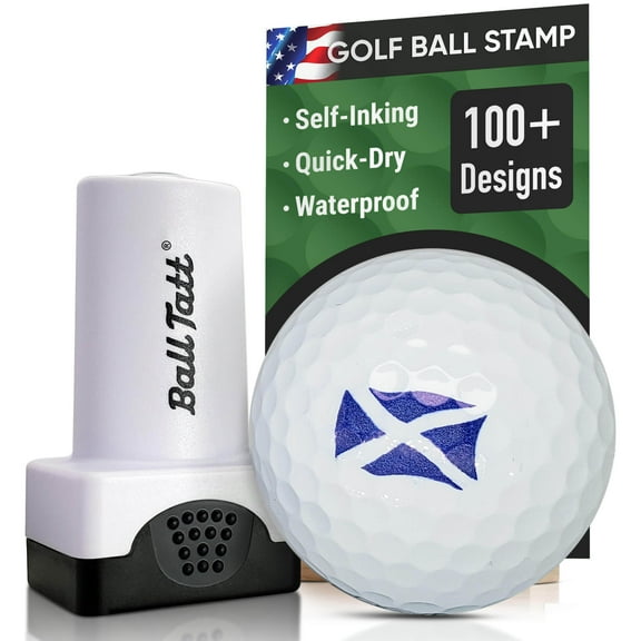 Ball Tatt Golf Ball Stamp Self-Inking Quick-Dry Waterproof Ball Marker Stamper, Scotland