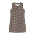 thumbnail image 6 of Qiopertar Women's Casual Polka Dot Sleeveless Dress Round Neck Side Slit Pullover Summer Beach Vacation Boho Flowy A-Line Dress, Brown XXL, 6 of 6