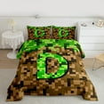 thumbnail image 2 of Manfei Personalized Initial D 3 Pieces Queen Comforter Set for Children Kids Teens,Building Blocks Ultra Soft Bedding Sets,Construction Game Bedding Comforter Set,Super Cozy Room Decor, 2 of 8
