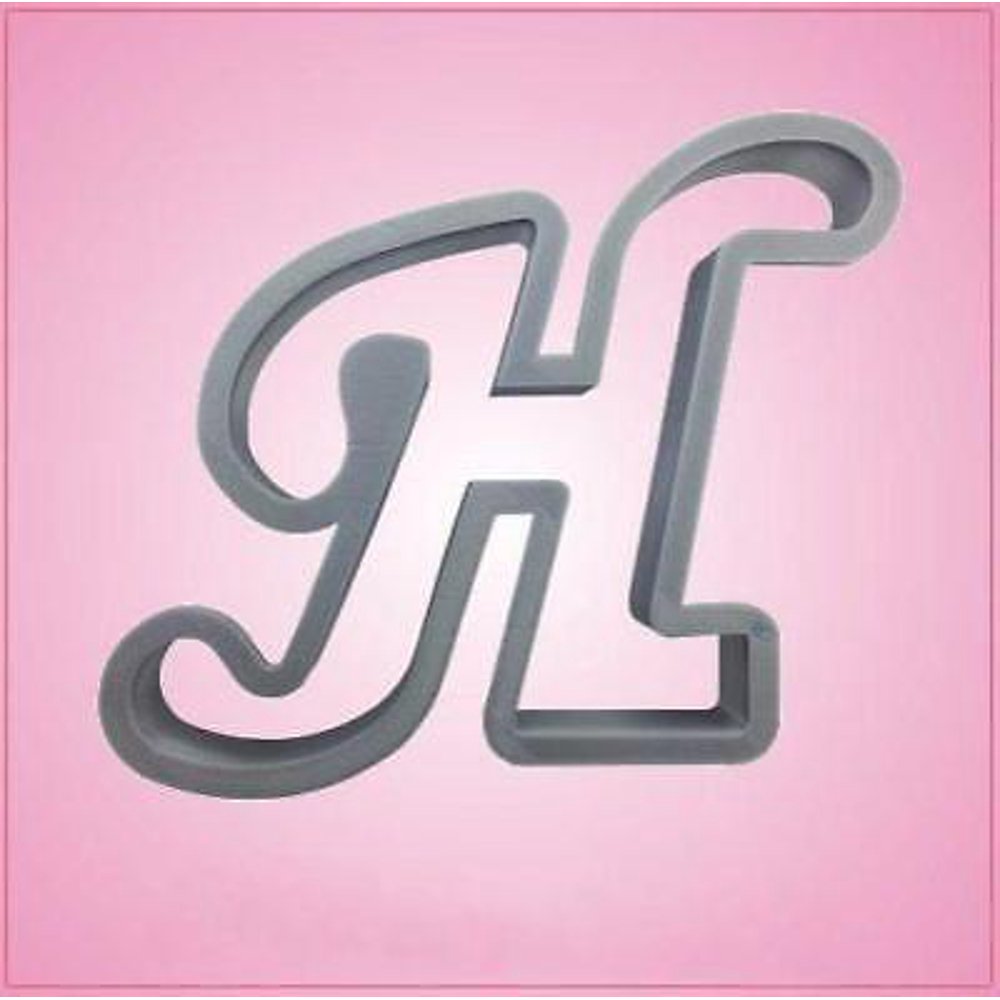 Cursive Letter H Cookie Cutter
