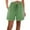 Green, variant on hotojiny Plus Size Shorts for Women Cotton Linen Casual Drawstring Loose Shorts Summer Wide Leg Rolled Beach Shorts with Pockets