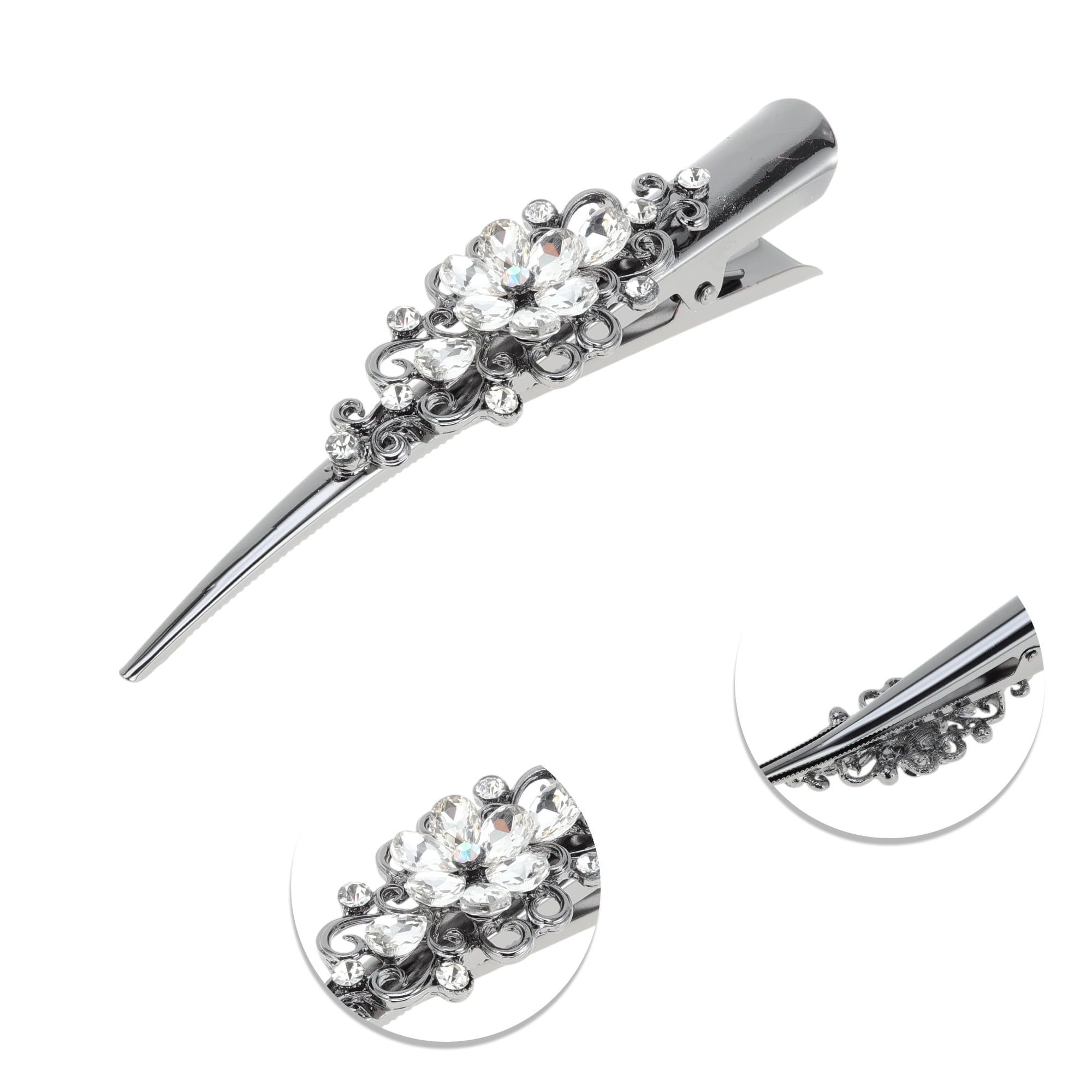 Unique Bargains Vintage Home Use Daily Styling Floral Hair Clips White