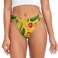 thumbnail image 1 of Balery Colorful Vegetables Tangas de Algodón para Mujer con Estampado – Ropa Interior Sexy, Transpirable, G-string-Small, 1 of 6