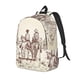 thumbnail image 1 of Easygdp Cowboys Riding Horses Mochila de Lona Resistente para Laptop, Compatible con Laptops de 15 a 17 pulgadas, Ideal para Escuela, Trabajo y Viajes-Medium, 1 of 5