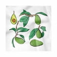 thumbnail image 1 of Avocado Decorative Satin Napkins Set of 4, Hand-Drawn Tropical Nature Themed Exotic Fruits Hanging on Tree Branches Print, Square Fabric Party & Dinner Napkin, 18", Green and Brown, by Ambesonne, 1 of 2