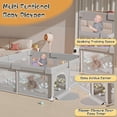 thumbnail image 4 of Baby Playpen Hiaksedt para bebés y niños pequeños con puerta y malla, 4 of 7