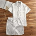 thumbnail image 5 of Kureaily Mens Solid Color Smooth Home Suit Two Piece Set Mens Pajama Set, 5 of 5