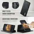 thumbnail image 6 of CaseMe Wallet Case for iPhone 17 Compatible with Magsafe, 2-in-1 PU Leather【RFID Blocking】Flip Card Holder Stand Shockproof Magnetic Detachable Cover for iPhone 17 6.3",Black,For iPhone 17, 6 of 10