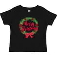 thumbnail image 3 of Inktastic Merry Christmas Wreath with Red Bow and Ornaments Boys or Girls Baby T-Shirt, 3 of 5