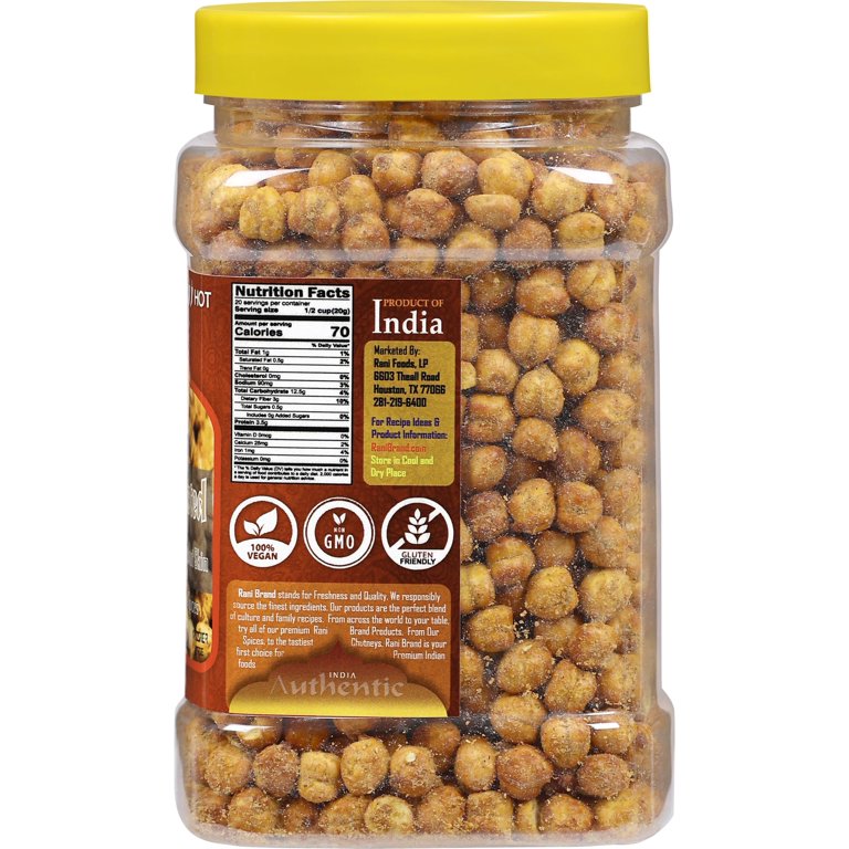 Rani Roasted Chana (Chickpeas) Masala Flavor 14oz (400g) PET Jar