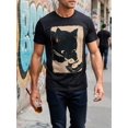 thumbnail image 2 of Kawaii Japanese Anime Cat Eating Sushi Graphic Tee for Men Women, Cute Neko Kitty Short Sleeve T-Shirt, Casual Crew Neck Top for Cat Lover Gift, 2 of 7