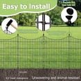 thumbnail image 3 of Panels Garden Fence Dog Fence Outdoor For Yard in H x .ft L Rustproof Metal Fencing with Ground Stakes | No Dig Animal Proof Containment for Pets/Rabbits | Durable Patio Security, 3 of 9