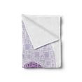 thumbnail image 2 of Yin Yang Soft Flannel Fleece Throw Blanket, Graphic Yin Yang Designed with Connecting Square Mosaic Tiles, Cozy Plush for Indoor and Outdoor Use, 50" x 70", Violet and Pale Mauve, by Ambesonne, 2 of 5
