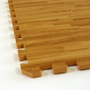 Greatmats Wood Grain Interlocking Wood Look Reversible Foam Tiles 1/2 Inch x 2x2 Ft. Light Wood/Tan 15 Pack