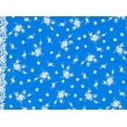 thumbnail image 2 of Zelouf Crepe Floral Border  , Sewing, DIY, Crafts Fabric by the Yard, 411 Blue/white, 7 Yard, 2 of 2