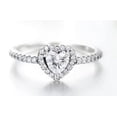 thumbnail image 7 of Womens Heart Ring 925 Sterling Silver Wedding Band Design Micro Inlaid Zircon Accent Individually Packed Gifts, 7 of 7