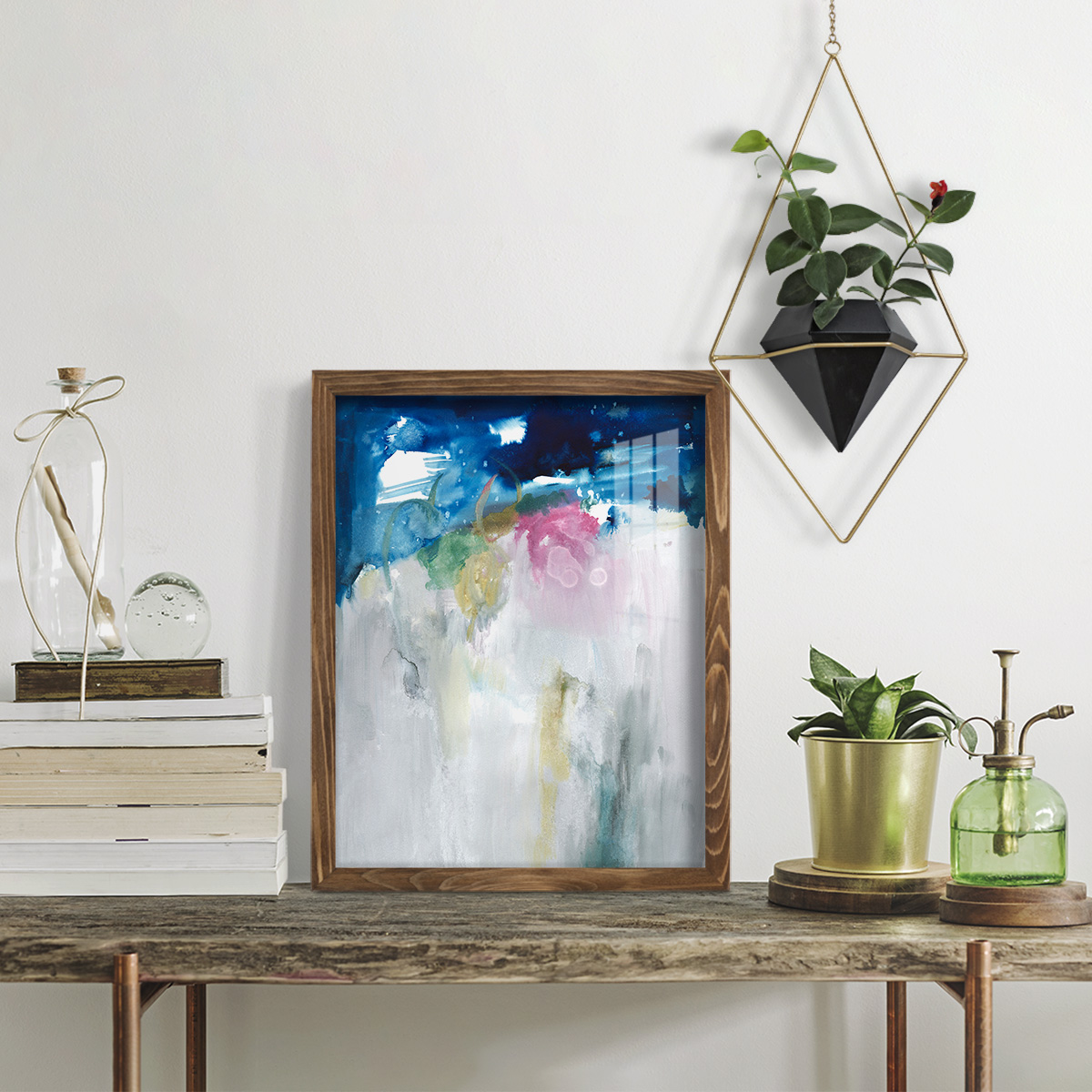 Rising I - Framed Print w/glass - Walnut
