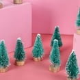 thumbnail image 6 of 24Pcs/Set Mini Christmas Tree Artificial Christmas Pine Trees Bottle Brush Trees Sisal Trees with Wood Base for Christmas Party Home Decoration, 6 of 8