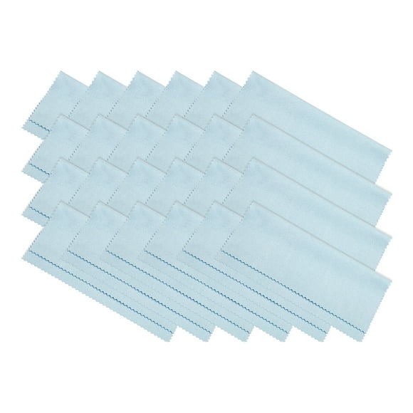 Unique Bargains Microfiber Cleaning Cloth 6' x 6' Soft Suede for Camera Lens, Blue 24 Pack