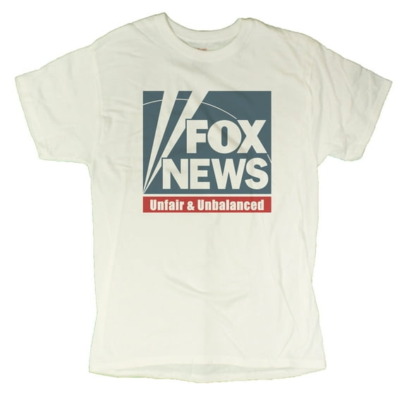 Men's Funny Fox News Parody T-Shirt (White, Large)